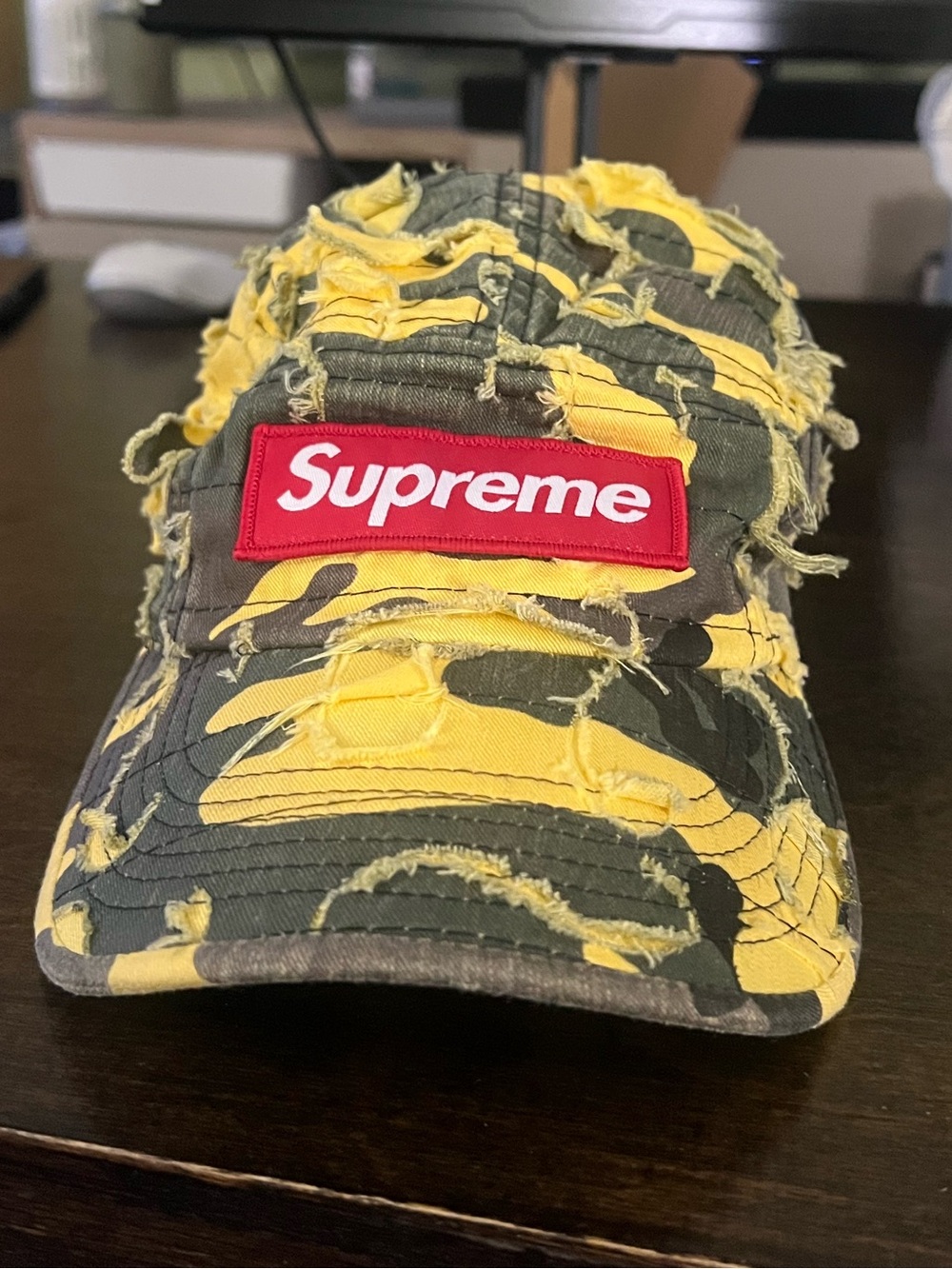 Supreme x Griffin Yellow Camo Camp Cap